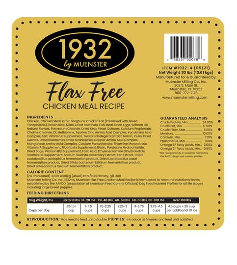 Flax Free Chicken Meal Recipe Dog Food - Image 3